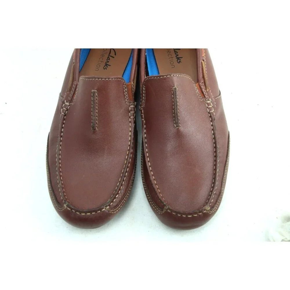 Clarks Markman Seam Loafers Dark Tan Mens Sz 8 M Shoes
